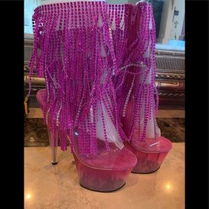 Pink Pleaser Boots Size 7